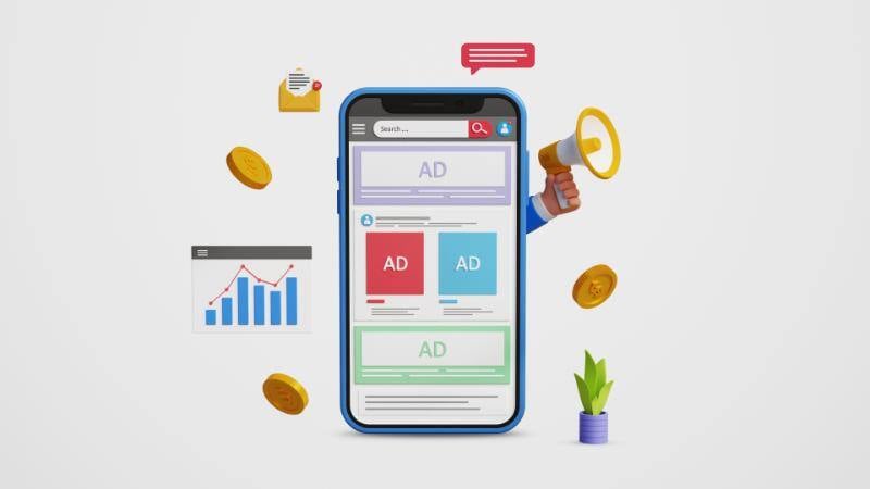 スマートフォン用広告ページのイメージイラスト