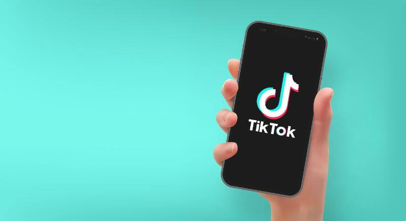 TikTokが表示されたスマホを持つ手