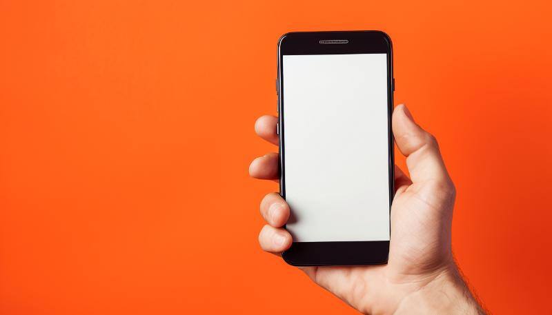 スマートフォンを握った手