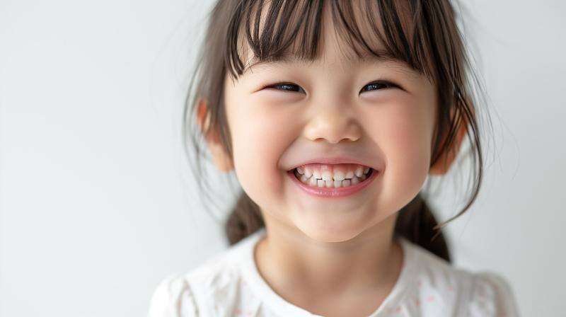 笑顔でこちらを見る女の子